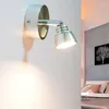 Lampy ścienne 360 ​​stopni Kąt Regulowany 3W z przełącznikiem pokrętła Nowoczesny sypialnia sypialnia Oświetlenie odczytu AC90-260V Światła