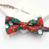 Christmas children Bows Ties Boys Girls cartoon moose Santa Claus printed Tie kids xmas Party accessories 2058 E3