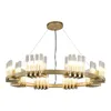 Chandeliers Nordic Round Crystal Restaurant Light Postmodern El Lobby Creative Designer Personality Candlestick Chandelier