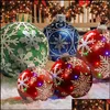 Juldekorationer festliga fest levererar hem trädgård bollar träd Xmas presentdekor för utomhus PVC OT7ov