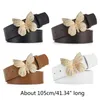 Bältesmavla Rhinestone Butterfly Buckle Decor midje kedja Justerbar rem DXAA