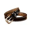 Belts Factory Direct Sales Lady Leather Belt Classic Versatile Cow Retro Spring Pin Buckle Trouser