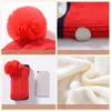 BeanieSkull Caps Beanies Baby Ring Hat Pompom Winter Children Hats Knitted Cute Cap for Girls Boys Warm Fleece Lining Earflap Kids 220920