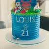 Suministros festivos El nombre es la edad Adornos para pasteles Motivos acrílicos Adornos con números Adornos personalizados