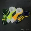 pipe en verre accessoire de fumée tabac Glow In The Dark Spoon Scorpion pipes à main bong dab rig