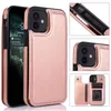 Estuches de bolsillo para tarjetas de identificación para Iphone 15 14 Plus 14Pro 13 Mini 12 11 Pro Max XR XS 7 6 Phone15 Cartera multifunción retro Soporte de cuero Soporte para tarjetas Caja con tapa abatible