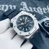 남성 기계 시계를위한 럭셔리 시계 15703 S 자동 발광 투명 바닥 커버 스위스 브랜드 스포츠 손목 치치