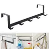 Rails Hooks Over The Door 5 Home Bathroom Organizer Holder Rack Clothes Coat Hat Towel Hanger Kitchen Accessories