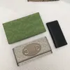 Doppelte Buchstaben, Designer-Leder-Geldbörsen, lange Flip-Geldbörsen, kurze Geldbörsen im Business-Stil, für Herren und Damen, klassische Handtaschen