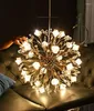 Żyrandole nordyckie kryształowe oświetlenie Postmodernia led Dandelion okrągły wisiorek wiszący lampka sypialnia światła salonu Luster