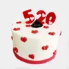 Festive Supplies Net Red Same Paragraph 520 Tanabata Valentine's Day Digital Candle Love I You Cake Birthday Confession White Gold