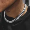 Kolczyki naszyjne Zestaw Bransoletka Łańcuchowa 12 mm Cz Łańcuch Linki Wysoka jakość ciężka Hip Hop Rock Men Boy Jewelry Gold Srebrny kolor