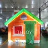 free ship outdoor activities 2022 outdoor Giant Inflatable Santa Grotto Christmas House with light for sale