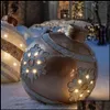 Weihnachtsdekorationen Festliche Partyzubehör Hausgarten Kugeln Baum Weihnachtsgeschenk Dekor für Outdoor PVC Ot7Ov