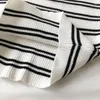 Camisoles Tanki 2022 Summer Korean Style Kobiety O-Neck Slim Knitting Crop Top Kobieta prosta topy zbiornikowe Lady Stripes Bez rękawów