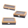 Watch Boxes Box Display Case Velvet Lining Jewelry Storage Organizer For W/Clear Top Exquisite Gift