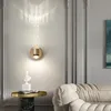 Postmodern bubbla kristallväggslampor Enkel badrumsspegel Ljus högklassig aluminiumbelysning lyxhotell vardagsrum väggljus modern sovrum sovrum lampa