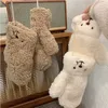 3Pair Women Girls Plush Cute Bear Claw Warm Gloves For Christmas Party Accessories Women Mittens
