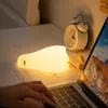 Cordes canard veilleuses Led veilleuse Rechargeable dessin animé Silicone lampe tapotant interrupteur enfants enfant chambre décoration cadeau d'anniversaire