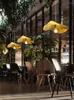 Lampes suspendues Nordic Modern Copper Dining Room Lustre Living Study Bar El Lotus Leaf