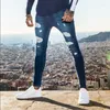 Jeans da uomo Pantaloni da uomo da uomo 2022 Autunno bianco strappato europeo e americano nero sottile a vita alta Abbigliamento da uomo