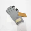Australia Designer Knitted Gloves Winter Touch Screen Glove Trendy Letter Windproof Knitting Mittens Outdoor Riding Full Finger Telefingers Mitts 4 Color