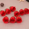 Decorative Flowers 50pcs Mini Scented Bath Soap Rose Petal Romantic Wedding Valentine Gift DIY Bouquet Home Decoration Hand Artificial