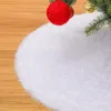 Decorazioni natalizie Gonna per albero Copripiedi Leggero Morbido Tappetino rotondo Bianco Lungo Peluche Decorazione per bar all'aperto El Supermercato