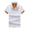 Camisas Polo Masculinas Manga Curta Men Arrival Mens PoloShirt Brand Summer Casual Cotton Clothing Masculino Estilo Simples Sólido K48