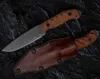 1Pcs H9202 High End Survival Straight Knife A2 Drop Point Blade Full Tang Linen Handle Outdoor Fishing Hunting Fixed Blade Knives with Kydex