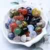 Natural 20mm 7 Chakra Gemstone Mushroom Decoration Färgglad svamp Stenhantverk för trädgårdsgårdsdekor