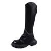 Buty Woman Winter Botts Botts Nowy moda na jesieni grubego ogrzanego gorącej dziewczyny High Boots Botki 220920