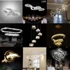 Подвесные лампы светодиодные личность простая мода творческая хрустальная гостиная