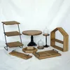 Выпечка инструментов Sweetgo Wood Cake Stand 8 кусоч