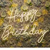 Partyzubehör, Neonlicht, individuelles Happy Birthday-Schild, LED, 18. Dekor, Name für Zuhause, Babyparty, Banner, Bar, Wandbehang, Acryl, flexibel, 3D