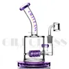 Bong in vetro da 8 pollici Monster Ball narghilè Rigs Dab Rig 14MM giunto per fumatori Tubi per acqua Turbina Percolatore Bong in vetro di colori assortiti