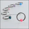 Nippelringe 100% G23 Titan Hoop Nippelringe Clip Kugelbolzen Nasenring Lippenpiercing Körperschmuck Für Männer Frauen C3 Drop Lieferung 20 Dhjqi