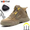 Stivali Sneakers da lavoro di alta qualità Scarpe con puntale in acciaio Scarpe da uomo di qualità antiforatura Militare L220920