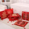 Pillow Chinese Style Seat Red Valentine's Day Wedding Blessing Kneel Square Bay Window Sofa Back Pillows Home Decor