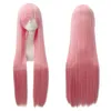 Feestmaskers 100 cm anime kostuumpruiken blond blauw rood roze paars haar voor lange rechte pruik synthetische cosplay wome 36 kleuren