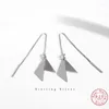 Boucles d'oreilles à tige en argent Sterling 925 minimaliste miroir Triangle glands pour femmes mode mariage fête bijoux accessoires