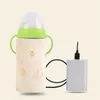 USB Baby Bottle Warmer Portable Travel Milk Warmer Spädbarn Foderflaska Uppvärmd täckning Insolering Termostat Matvärmare 220920