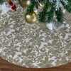 Christmas Decorations CT001A Sparkle Tree Skirt Gold 48 Inch Double Layers Xmas Mat For Holiday Party