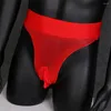 Unterhosen Männer Sexy Öl Glänzend Sheer G-String Penishülle Beutel Unterwäsche Trunk Unterhose Gay Temptatio JJ Ärmel Erotische Dessous Höschen