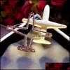 Pins broszki Bling Rhinestone samolot broszka kobiety kryształowy samolot kombinezon klapowy pin mody Akcesoria biżuterii na imprezę podarunkową 94 D DHI6Q