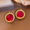 Dangle & Chandelier Statement Round Button Stud Earrings Vintage Style 2022 New Personality Heavy Earings