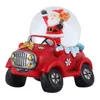 Decoração de festa de Natal Led Led Led Globe Globo Car Vila Papai Noel Boneco de neve luminoso luminoso e brilhante Bola redonda de Natal decoração