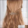 Haarclips Barrettes beroemde gouden sier kleurslang haarclip Barrettes accessoires voor vrouwen punk unieke ontwerpfeestje sieraden eenvoudig dhyhd