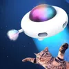 Cat Furniture Scratchers Cat Toy Smart Teaser UFO Pet Turntable Catching Training toys USB Charging Cat Teaser Replaceable Feather Interactive Auto 220920