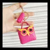 Porte-monnaie de dessin animé mignon PU Owl Design Porte-clés avec pompon Portable Mini Portefeuille Écouteurs Sacs de rangement Mode Porte-clés de voiture Sac Pendentif Gif 2063 E3